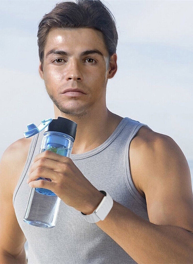 كيلا حزام رياضي متوافق مع Whoop 5.0، حزام سيليكون ناعم وجيد التهوية، أساور بديلة قابلة للتعديل لسوار Whoop 5.0 - رمادي فاتح وأسود - Image 2