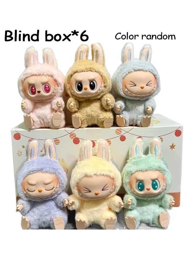 6pcs Second generation Labubu THE MONSTERS Exciting Macaron Vinyl Face Series Figures Toy Adorable Lovely Personalized Doll（Blind box） - Image 1