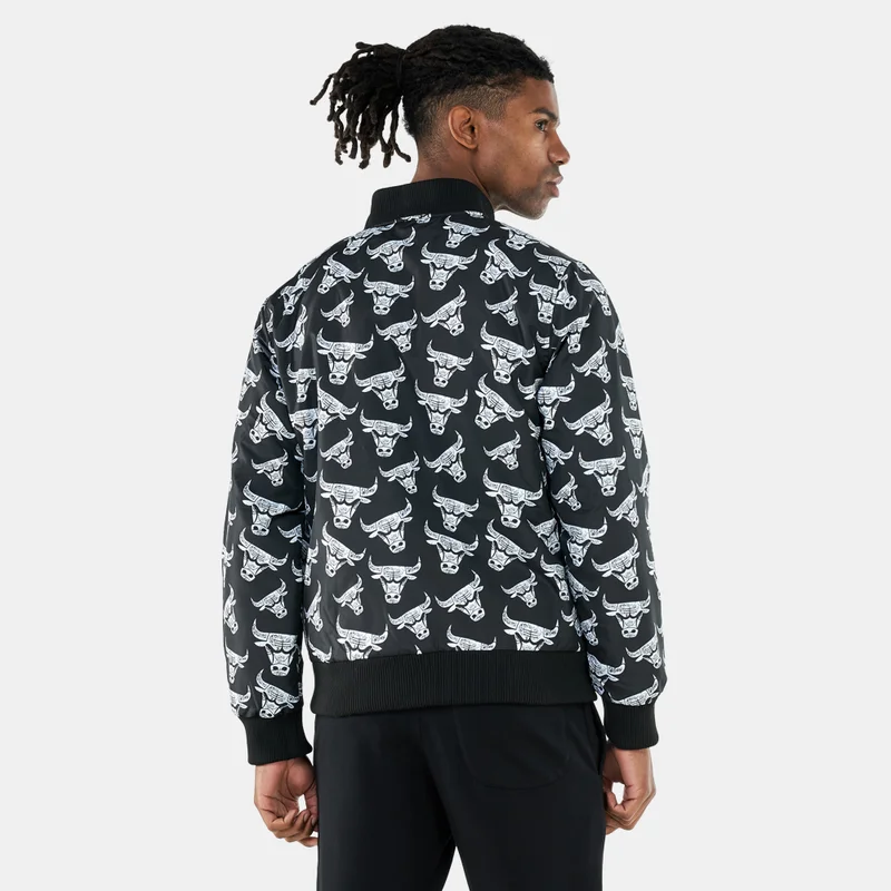 NEW ERA Men's Chicago Bulls Distressed Logo Bomber Jacket