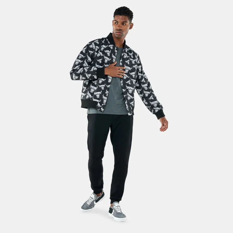 NEW ERA Men's Chicago Bulls Distressed Logo Bomber Jacket