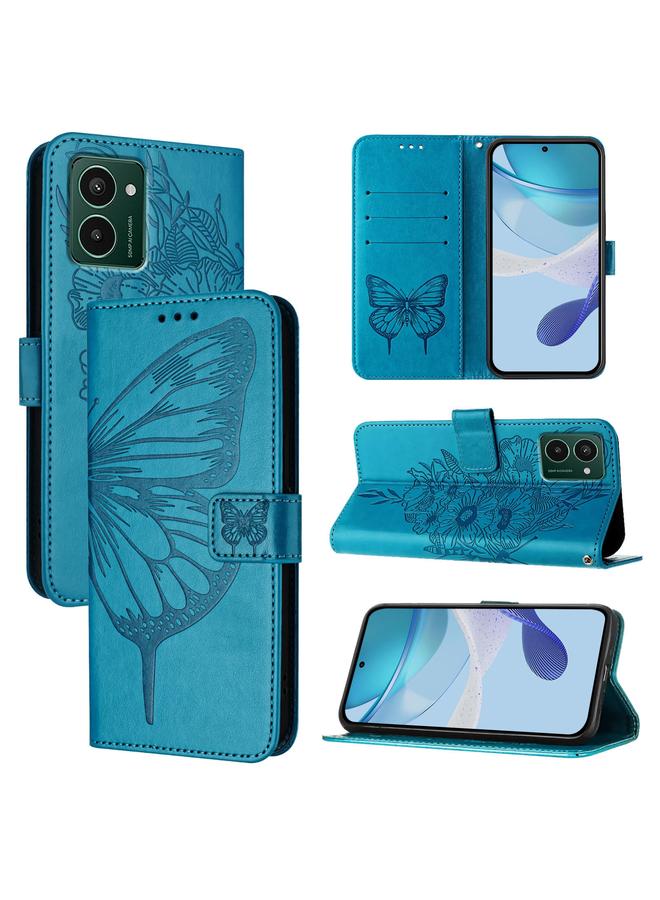 Green Tiger Case For HMD Pulse Pro Embossed Butterfly Leather Phone Case - Image 1