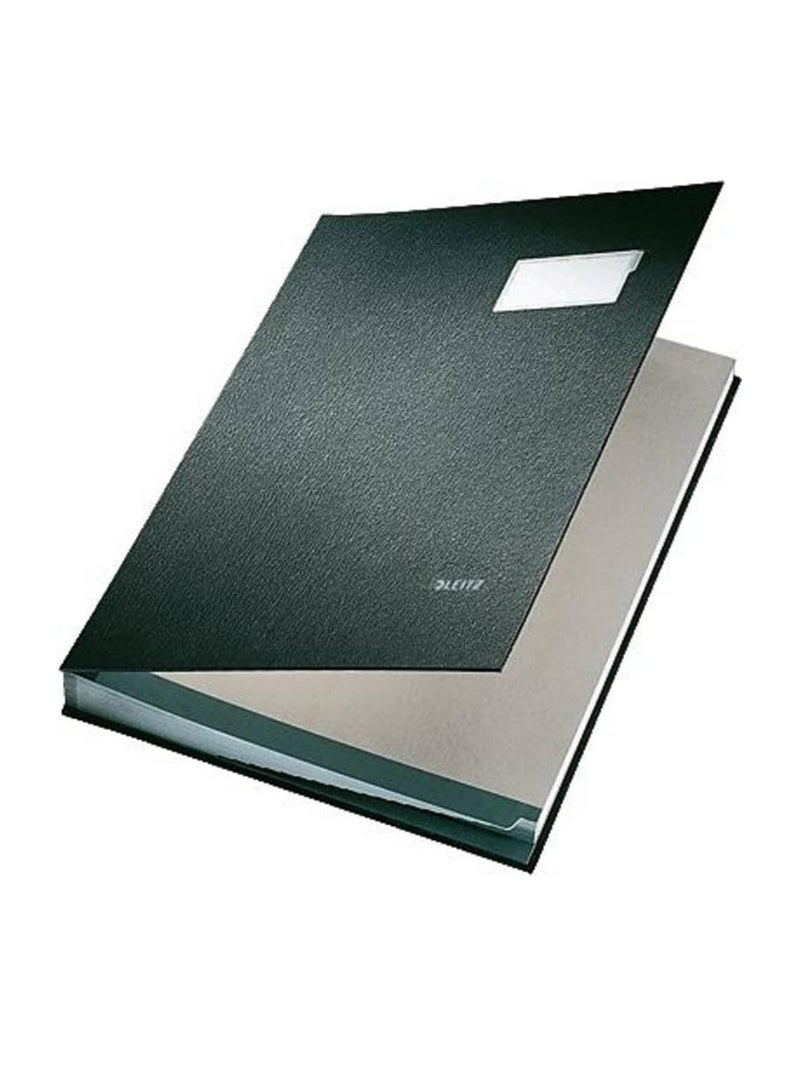 LEITZ كتاب قابل للتوسع بحجم A4 مع 20 قسم باللون الأسود - Image 1