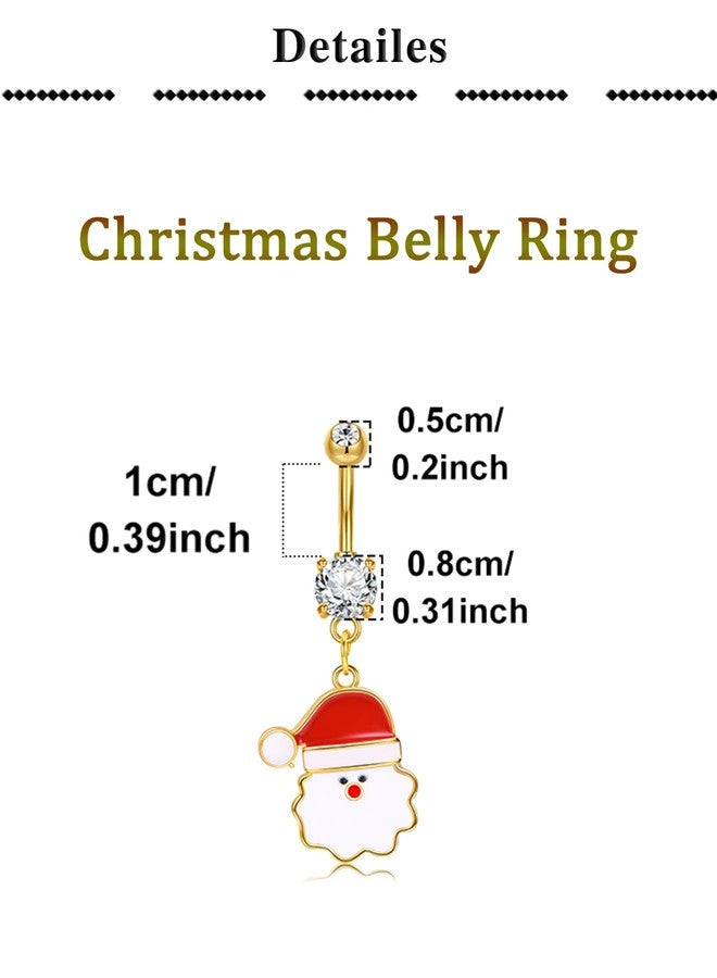 QWALIT أقراط سرة متدلية من QWALIT، مضادة للحساسية، للنساء، بتصميم أنيق ورقيق، لون ذهبي أحمر، هدية مثالية لعيد الميلاد - Image 3