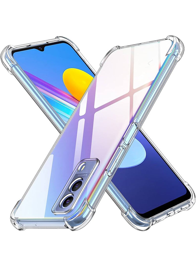 Theodor Vivo Y 53S Clear Case, Shock-Absorption TPU Cell Phone Cover with Reinforced Corners, Soft Flexible & Crystal Clear Protective Bumper Case - Image 1