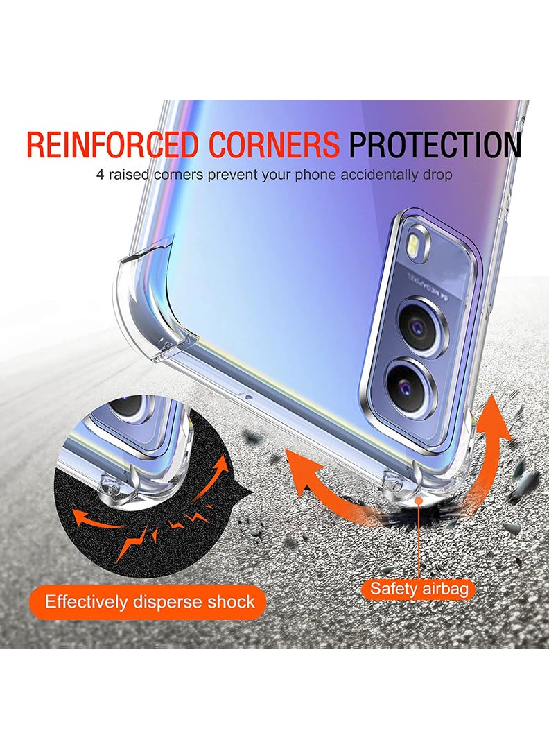 Theodor Vivo Y 53S Clear Case, Shock-Absorption TPU Cell Phone Cover with Reinforced Corners, Soft Flexible & Crystal Clear Protective Bumper Case - Image 2