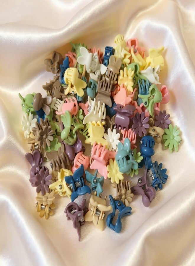 Freebies Mini Mix Hair Clutcher Pack of 30 | Cute Bunny, Butterfly & Flower Tiny Strong Grip Clips - Image 1