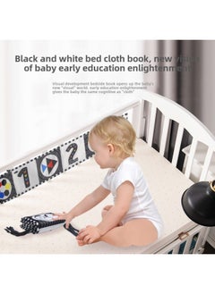 Generic Export Children's Educational Early Education Toys Infant Black And White Color Bed Walls Ha-ha Mirror Cloth Book Bed Walls Toys-Color:Black And White 6970-3 (including Bb Device) Opp Bag  - Image 2