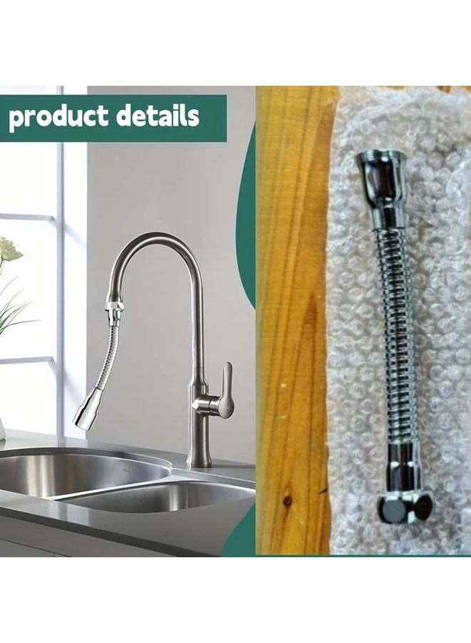 4.72inch Rotating Telescopic Hose 360 Degree Splash Proof Universal Swivel Inlet Faucet Extender For Kitchen Sink Bathtub - Image 1