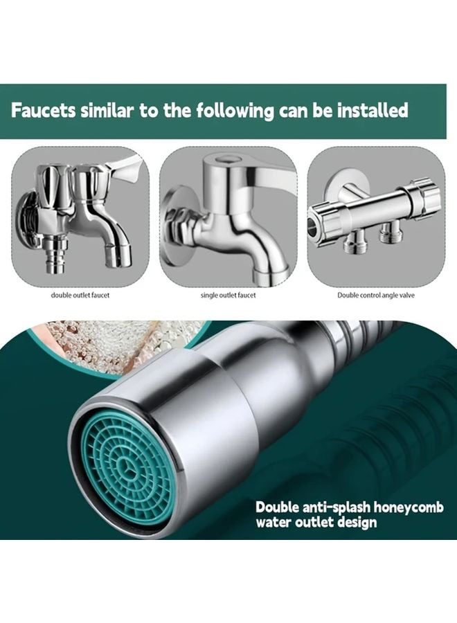 4.72inch Rotating Telescopic Hose 360 Degree Splash Proof Universal Swivel Inlet Faucet Extender For Kitchen Sink Bathtub - Image 5