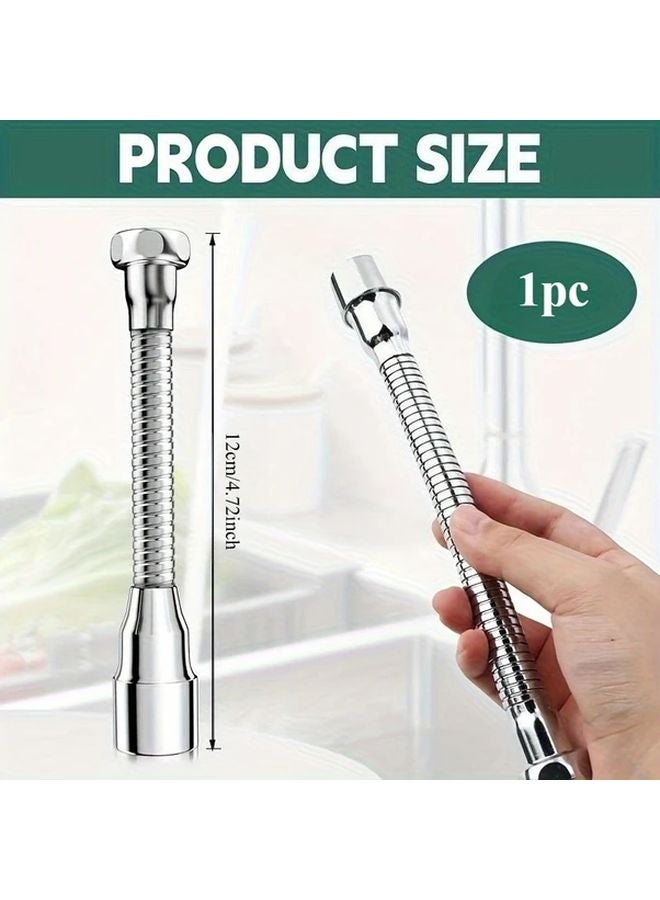 4.72inch Rotating Telescopic Hose 360 Degree Splash Proof Universal Swivel Inlet Faucet Extender For Kitchen Sink Bathtub - Image 4