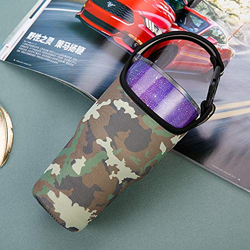 Gzingen 4 Pack Tumbler Carrier Holder with Shoulder Strap,for 30oz Travel Insulated Tumbler Coffee Cup,Water Bottle Carrier with Strap Portable Neoprene Sleeve Water Bottles Cup Carrier Pouch - Image 5