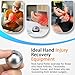 Dilabnba Fidget Hand Roller Metal Stress Ball Finger Anxiety Relief Fidget Spinner Toy for Kid Adult Handheld Fingertip Gyro Kinetic Toy Stocking Stuffer Birthday Valentine Gift Silver - Image 4