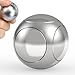 Dilabnba Fidget Hand Roller Metal Stress Ball Finger Anxiety Relief Fidget Spinner Toy for Kid Adult Handheld Fingertip Gyro Kinetic Toy Stocking Stuffer Birthday Valentine Gift Silver - Image 2