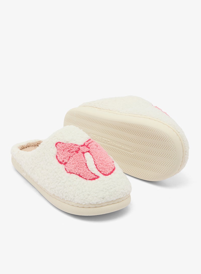 Ginger Bow Printed Bedroom Slippers - Image 3