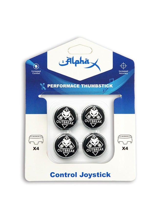 Alpha X 4-Piece Performance Thumbstick Grip OutBreak Theme Set for PS4/PS5 Controllers - Image 1
