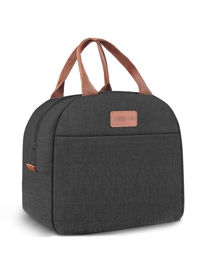 Easyfun Lunch Bag for Women & Men Adult Insulated Lunch Box, Small Leakproof Cooler Food Lunch Containers Reusable High Capacity Lunch Tote Bags for Work, Travel, Outdoor (Black) - Image 1