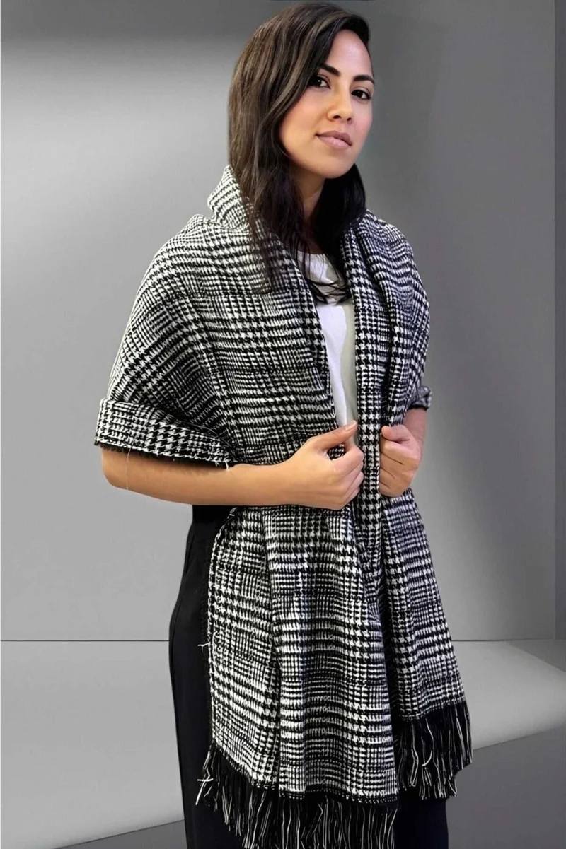 Tezzgelsin Women's Double-Sided Solid Color Soft Textured Shoulder Shawl Scarf (70CM x 180CM)