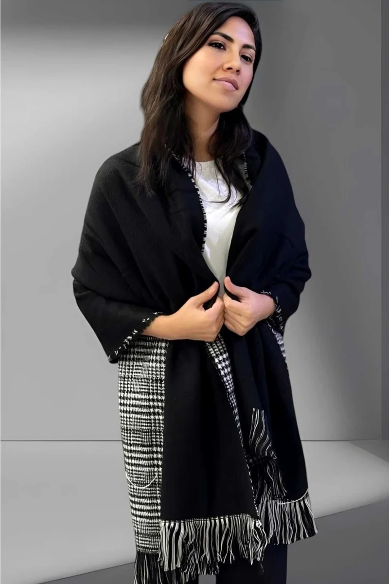 Tezzgelsin Women's Double-Sided Solid Color Soft Textured Shoulder Shawl Scarf (70CM x 180CM)