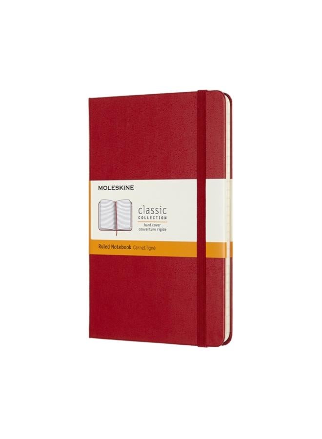 Moleskine Medium Ruled Hardcover Notebook : Scarlet