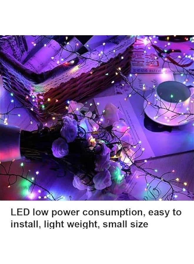 سلك نحاسي لأضواء العيد، خيوط أضواء LED لخلق جو سحري، أضواء مستديرة قابلة للتوصيل لحفلات العطلات والزفاف، زخارف داخلية وخارجية، (24 متر - 800 ضوء - قابلة للتوصيل) - Image 3