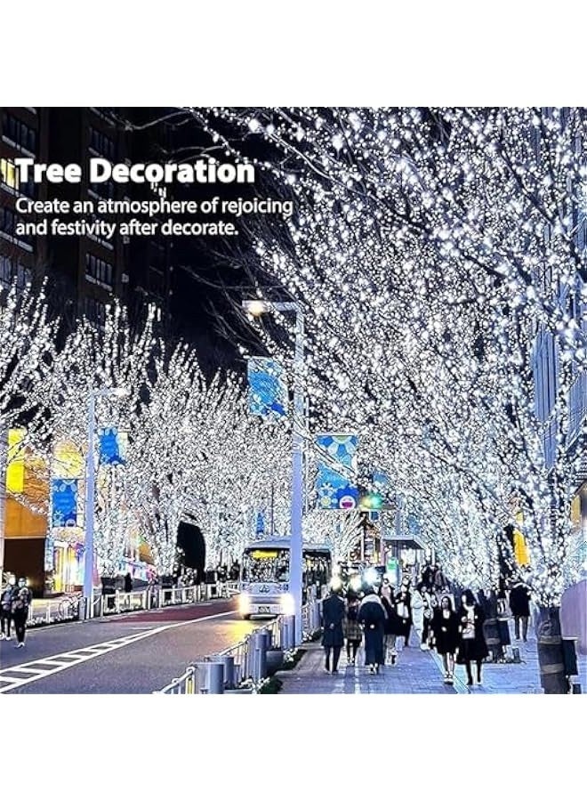 سلك نحاسي لأضواء العيد، خيوط أضواء LED لخلق جو سحري، أضواء مستديرة قابلة للتوصيل لحفلات العطلات والزفاف، زخارف داخلية وخارجية، (24 متر - 800 ضوء - قابلة للتوصيل) - Image 2