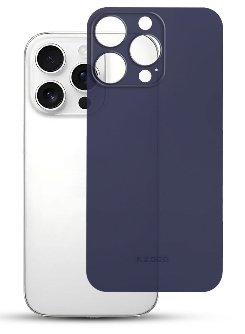 KZDOO ( for iPhone 15 Pro Max ) 3Packs Ultra Thin Case Cover Air Skin Series Back Cover Sturdy Durable Case Drop Protection Cover with Two Shockproof Screen Protectors - Transparent Blue - Image 2