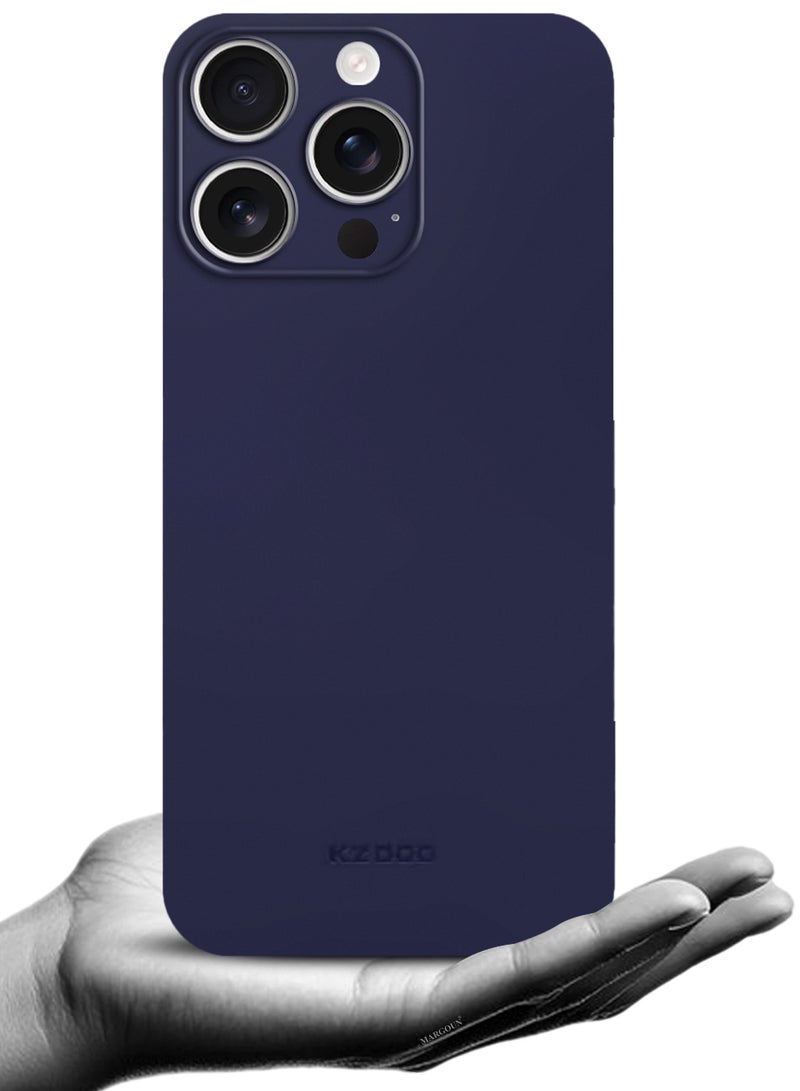 KZDOO ( for iPhone 15 Pro Max ) 3Packs Ultra Thin Case Cover Air Skin Series Back Cover Sturdy Durable Case Drop Protection Cover with Two Shockproof Screen Protectors - Transparent Blue - Image 4