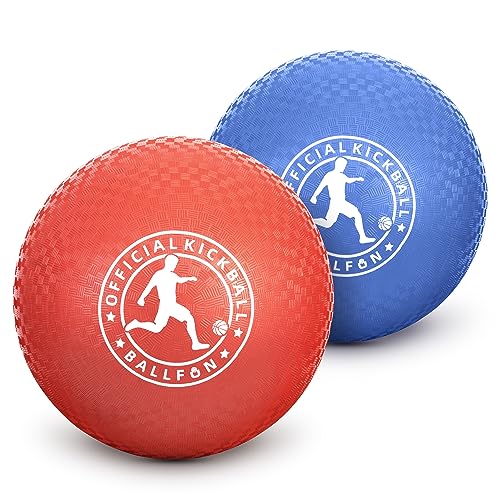 BallFUN Playground Balls Kickball Rubber Dodge Balls for Kids and Adults Dodgeballs Handball Indoor and Outdoor Official Bouncing Ball Outdoor Toys for School - Image 1