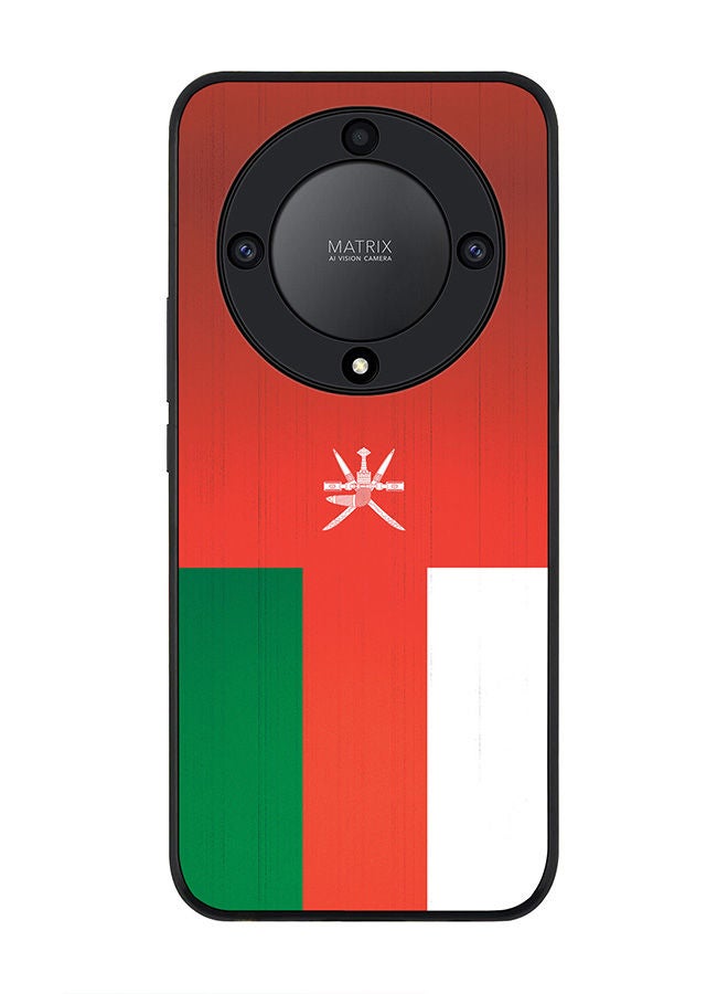 Stylizedd Rugged Black edge case for Honor X9a 5G Slim fit Soft Case Flexible Rubber Edges Anti Drop TPU Gel Thin Cover -  Flag Of Oman - Image 1
