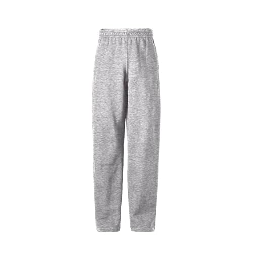Soffe Youth Open Bottom Heavy Weight Pocket Sweatpant, Oxford, Small - Image 1