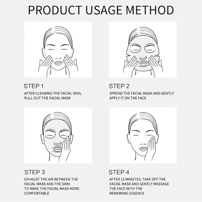 SEOMOU Natural Facial Sheet Mask, Moisturizing Hydrating Fruit Facial Mask For All Skin Types (Dragon Fruit Anti Aging Facial Mask) - Image 5