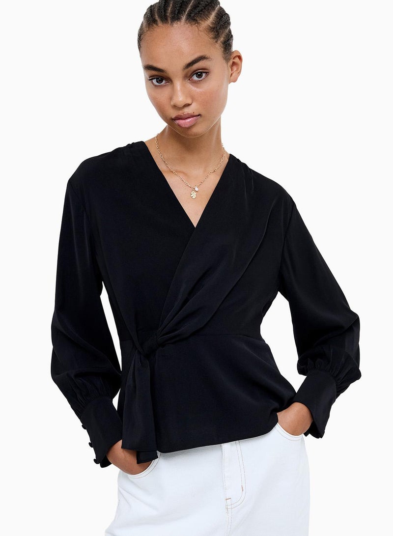 فرنش كونكشن بلوزة لوريل كريب بيبلوم - Image 3