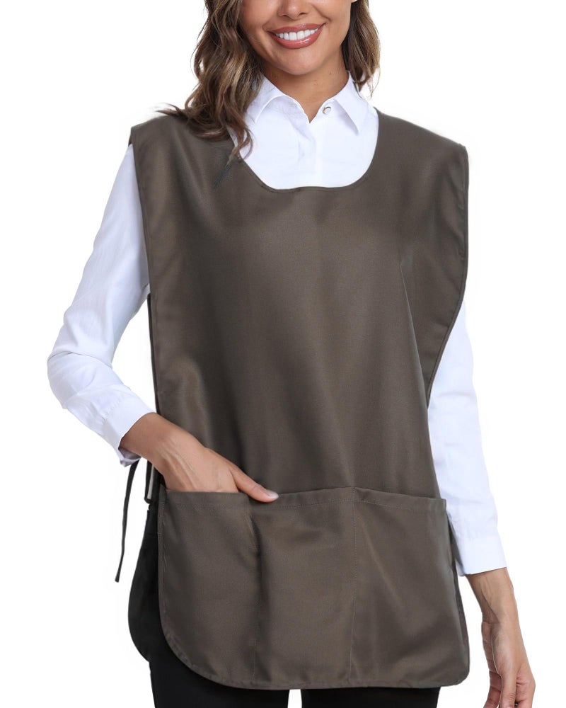 Argstar Unisex Waterproof Cobbler Apron with 3 Pockets for Women/Men, Dark Grey - Image 1