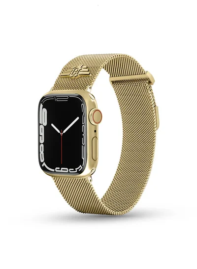 POLICE Mesh Gold Plated Smart Watch Strap