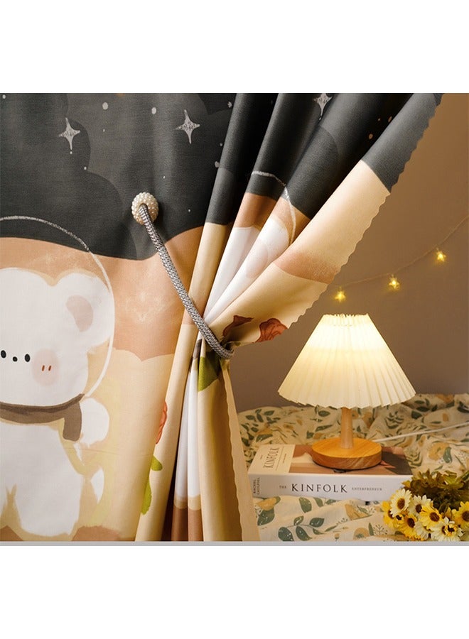 Bottom Bunk Bed Curtains Privacy Curtains Breathable Dustproof Single Bed Blackout Curtains Privacy Cloth Panels Underbed Loft Bed Canopy Tent Curtain Shading Drapes for Dorm Home College 2 Panels  - Image 5
