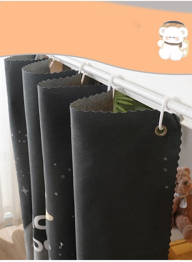 Bottom Bunk Bed Curtains Privacy Curtains Breathable Dustproof Single Bed Blackout Curtains Privacy Cloth Panels Underbed Loft Bed Canopy Tent Curtain Shading Drapes for Dorm Home College 2 Panels  - Image 2