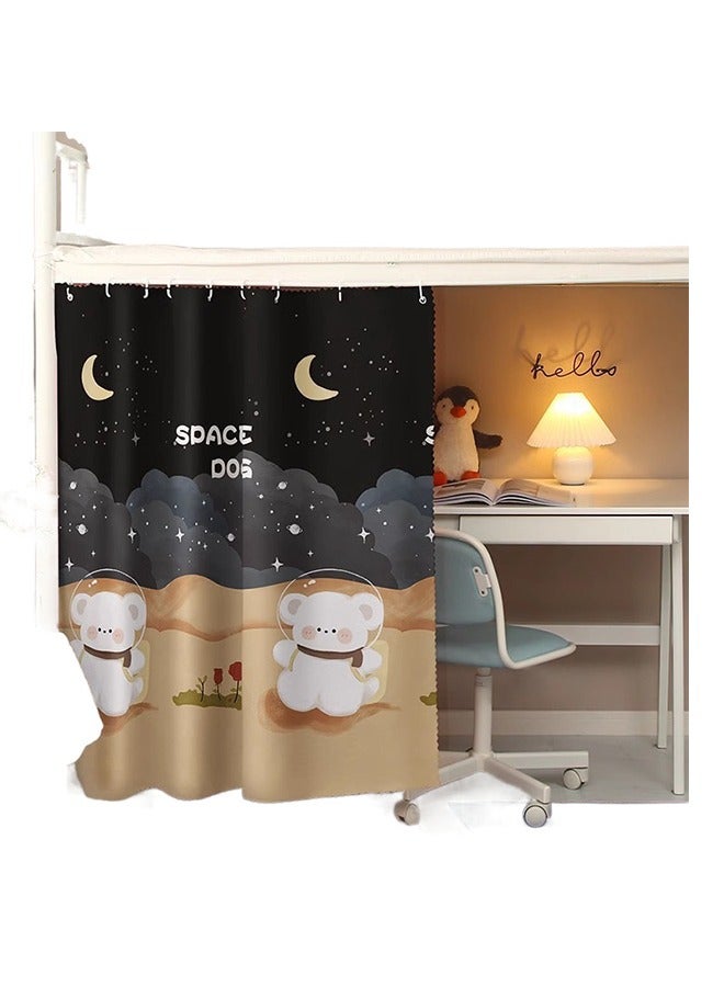 Bottom Bunk Bed Curtains Privacy Curtains Breathable Dustproof Single Bed Blackout Curtains Privacy Cloth Panels Underbed Loft Bed Canopy Tent Curtain Shading Drapes for Dorm Home College 2 Panels  - Image 3