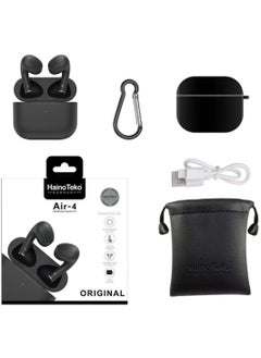 HainoTeko Air-4 Wireless Bluetooth Earbuds Apple & Android Compatibility Built-in Microphone True Wireless Earbuds in-Ear Bluetooth Headphones Earphones Auto Power On/Off Touch Control Black  - Image 2