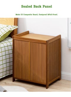 Hihonor Boho Nightstand with 3 Drawers Rattan Pattern Modern End Table, 20 Inch Bamboo Sofa Side Table Bedside Table for Small Space, Accent Side Table Chest of Drawers for Bedroom Living Room  - Image 5