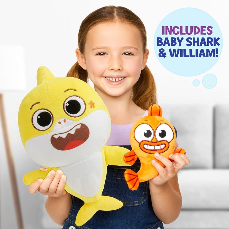 WowWee Baby Shark's Big Show! Sing & Swing Musical Plush Toys â€“ 2-Pack Includes Baby Shark and William Stuffed Animals - Image 2