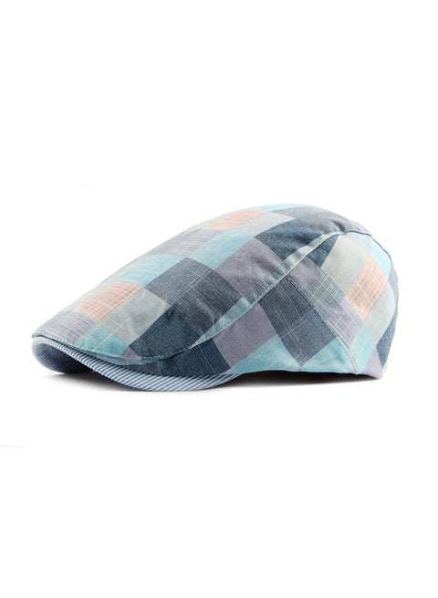 Mens Adjustable Colorful Striped Plaid Newsboy Golf Cap Flat Thin Summer Cap