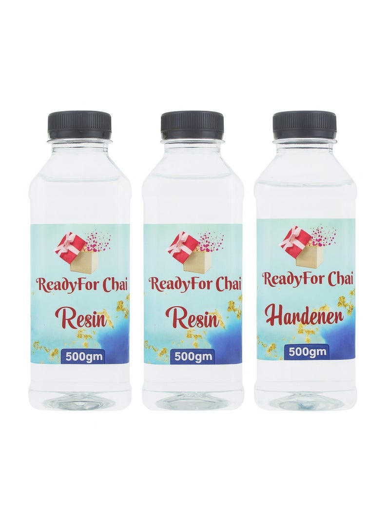 Ready For Chai راتنج الإيبوكسي بنسبة 2:1 1.5 كجم 8 ساعات تجفيف راتنج سريع التجفيف راتنج عالي الجودة سائل - Image 1