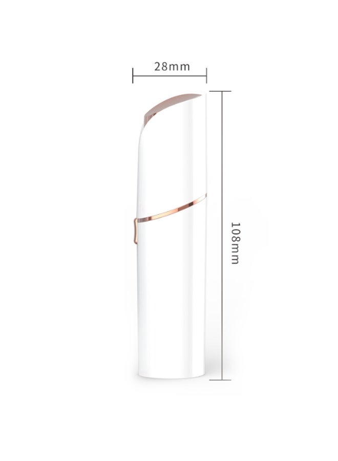 عبوة واحدة، جهاز إزالة الشعر بدون ألم باللون الأبيض (2.8 سم * 2.8 سم * 10.8 سم)، لإزالة شعر وجه النساء، ماكينة حلاقة كهربائية للوجه قابلة للشحن عبر USB، ومقص لتقليم الشفاه والذقن والذراعين للسيدات، محمولة، للاستخدام المنزلي، مناسبة لجميع المناسبات، هدية مثالية. - Image 2