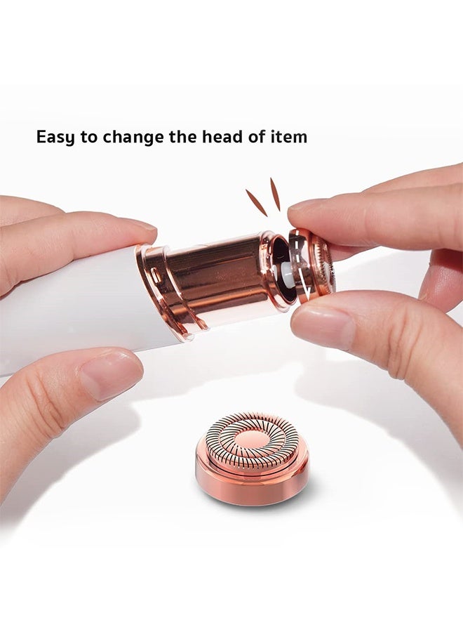 عبوة واحدة، جهاز إزالة الشعر بدون ألم باللون الأبيض (2.8 سم * 2.8 سم * 10.8 سم)، لإزالة شعر وجه النساء، ماكينة حلاقة كهربائية للوجه قابلة للشحن عبر USB، ومقص لتقليم الشفاه والذقن والذراعين للسيدات، محمولة، للاستخدام المنزلي، مناسبة لجميع المناسبات، هدية مثالية. - Image 4