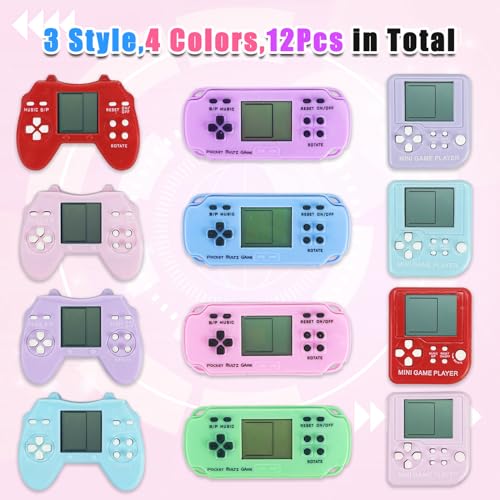 TGIQROVE 12 Pcs Video Game Party Favors Mini Video Games Keychain Gamer Birthday Party Decorations Gamer Party Favors for Kids 812 Classroom Prizes Goodies Bags Stuffer BackpackMacaron color - Image 5