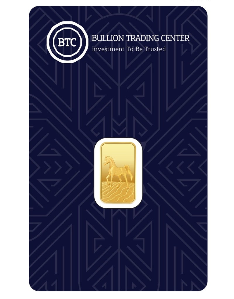 BTC 2.5g Gold Ingot 24K - Horse - Image 1