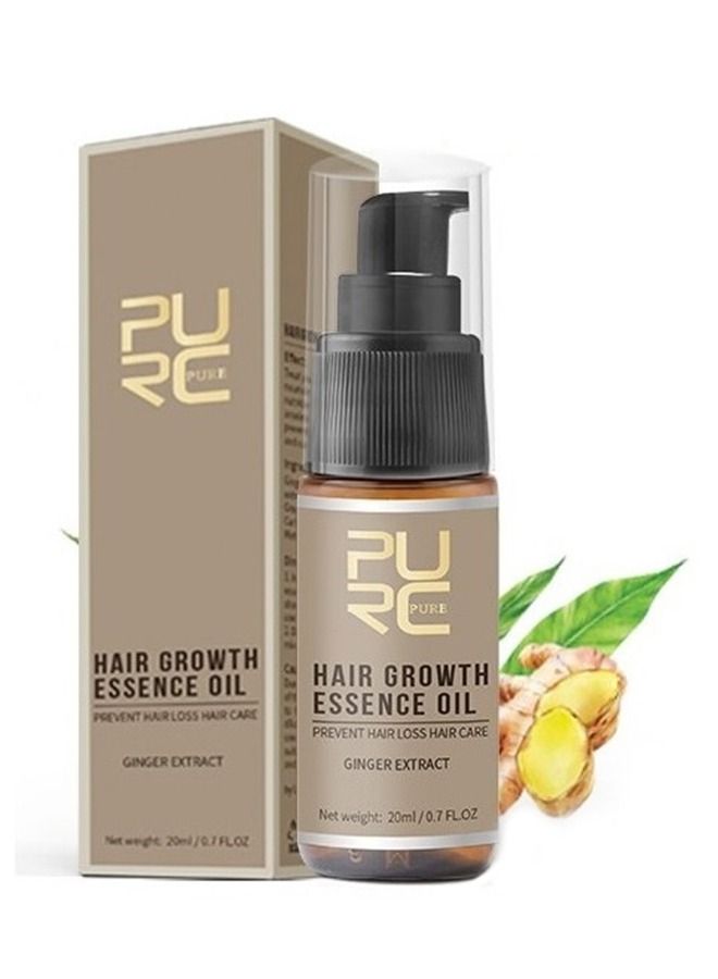 PURC Hair Growth Essence Oil For Hair Fall Hair Regrowth & Scalp Treatment Ginger Essential Oil Supports Healthy Hair Thinning Treatment Hair Growth Oil for Women & Men 20ml - Image 1