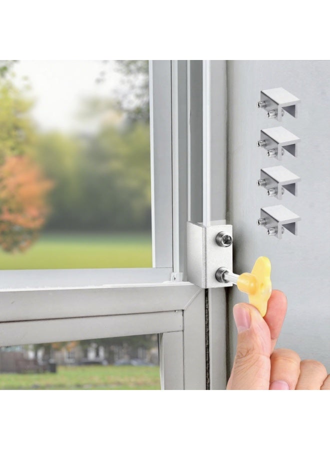 Generic Window Locks,4 Sets Sliding Window Safety Locks with Key for Up ...