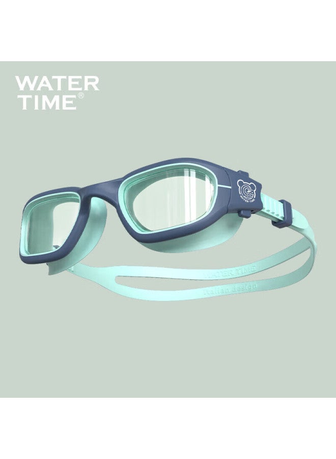 Watertime/shuichuan Children's Swimming Goggles, Large Frame For Boys And Girls, Waterproof, Anti-fog, High-definition Professional Swimming Glasses, Water Blue - Image 1