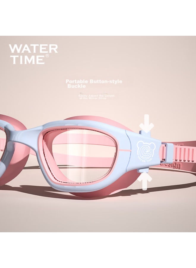 Watertime/shuichuan Children's Swimming Goggles, Large Frame For Boys And Girls, Waterproof, Anti-fog, High-definition Professional Swimming Glasses, Water Blue - Image 3
